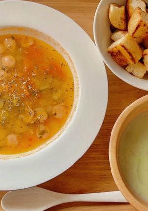オクラのスパイシートマトスープ+α-レシピのメイン写真