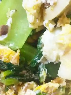 栄養たっぷり♪サバ缶と小松菜の卵炒め☆-レシピのメイン写真