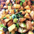インド風じゃがいもとほうれん草炒め