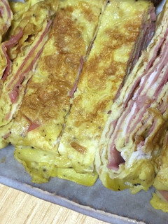 卵とハムのミルフィーユ焼き-レシピのメイン写真