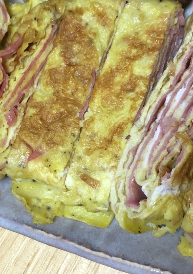 卵とハムのミルフィーユ焼き-レシピのメイン写真