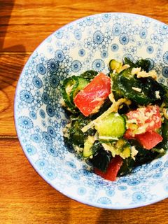 胡瓜とトマトとワカメのサラダ♡-レシピのメイン写真