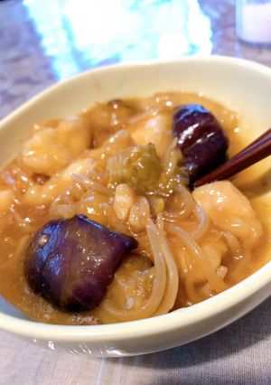 鶏とナスの甘酢炒め(あんかけ)-レシピのメイン写真