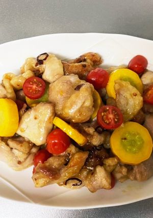 鶏肉と夏野菜のアーリオオーリオ-レシピのメイン写真