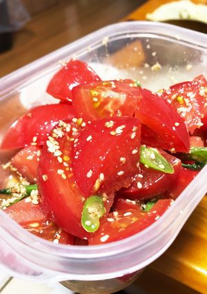 トマトとインゲンのゴマ和え-レシピのメイン写真