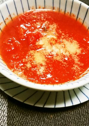 丸ごとトマトのトマトスープ-レシピのメイン写真