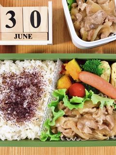 豚コマの生姜焼き弁当 21/6.30-レシピのメイン写真