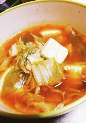 野菜たっぷり!ピリ辛チゲスープ-レシピのメイン写真