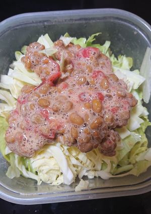 おつまみ 納豆サラダ梅肉和え-レシピのメイン写真