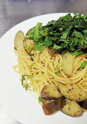 【初心者向け】ナスと大葉のパスタ-レシピのメイン写真