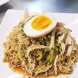 冷やしサッポロ一番の蒸し鶏きゅうり和え麺