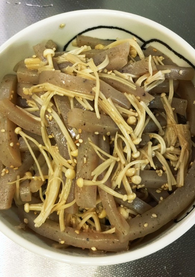 こんにゃくとえのきの炒め煮-レシピのメイン写真