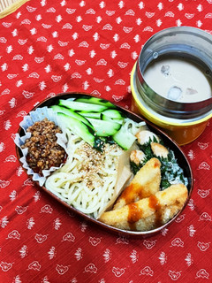 豆乳つけ麺弁当〜味変そぼろ-レシピのメイン写真