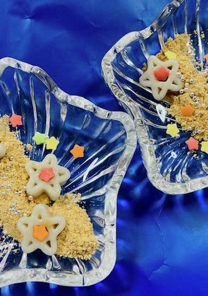 夏にお勧め☆星パスタの簡単わらび餅風-レシピのメイン写真