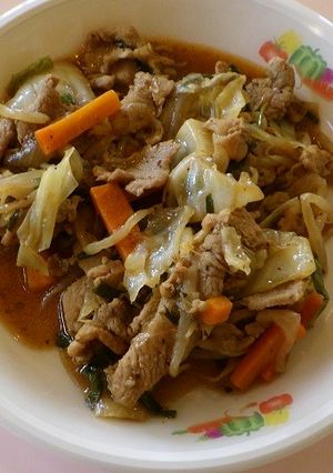 豚肉と野菜のみそ炒め　★宇都宮学校給食-レシピのメイン写真
