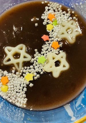 夏にお勧め☆星の冷ぜんざい（小麦無）-レシピのメイン写真