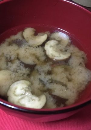 生姜でほっこりナス味噌汁-レシピのメイン写真