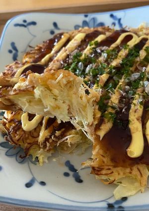 余った袋キャベツで！簡単お好み焼き-レシピのメイン写真