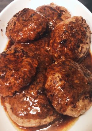 男性に人気のハンバーグ-レシピのメイン写真