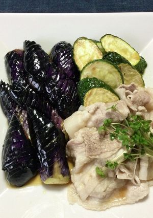 ポン酢でさっぱり素揚野菜で涼風豚しゃぶ♪-レシピのメイン写真