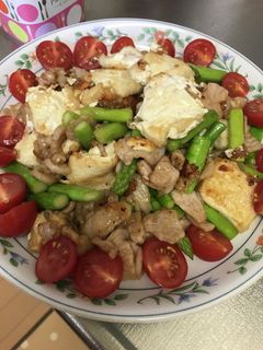 アスパラと豆腐のオイスターソース炒め-レシピのメイン写真