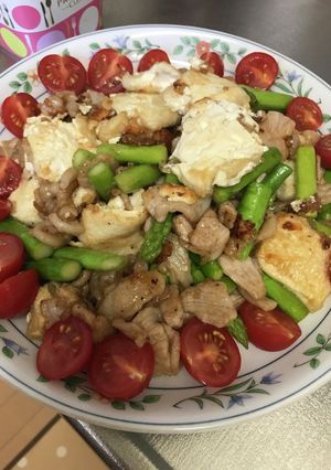 アスパラと豆腐のオイスターソース炒め-レシピのメイン写真