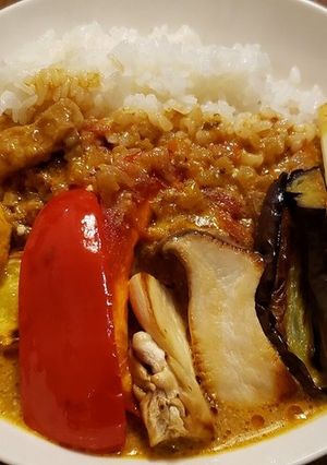 もつ入りココナッツカレー-レシピのメイン写真