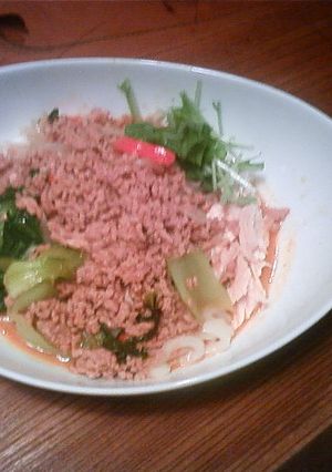 エバラ坦々ゴマ鍋の素で坦々うどん-レシピのメイン写真