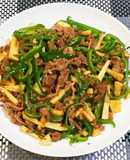 ピーマンの青椒肉絲っぽい炒め物