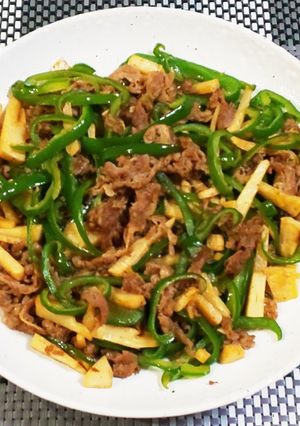 ピーマンの青椒肉絲っぽい炒め物-レシピのメイン写真