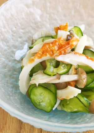 やみつき！胡瓜・しめじ・竹輪の酢の物♪-レシピのメイン写真
