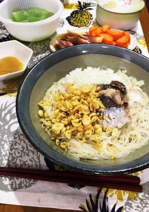 ぶっかけサバ缶そうめん-レシピのメイン写真