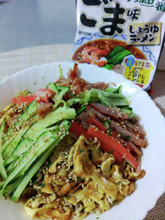 サッポロ一番で冷やし中華-レシピのメイン写真