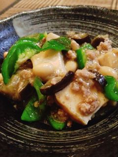 *厚揚げと夏野菜のそぼろ煮*-レシピのメイン写真