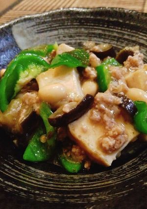 *厚揚げと夏野菜のそぼろ煮*-レシピのメイン写真