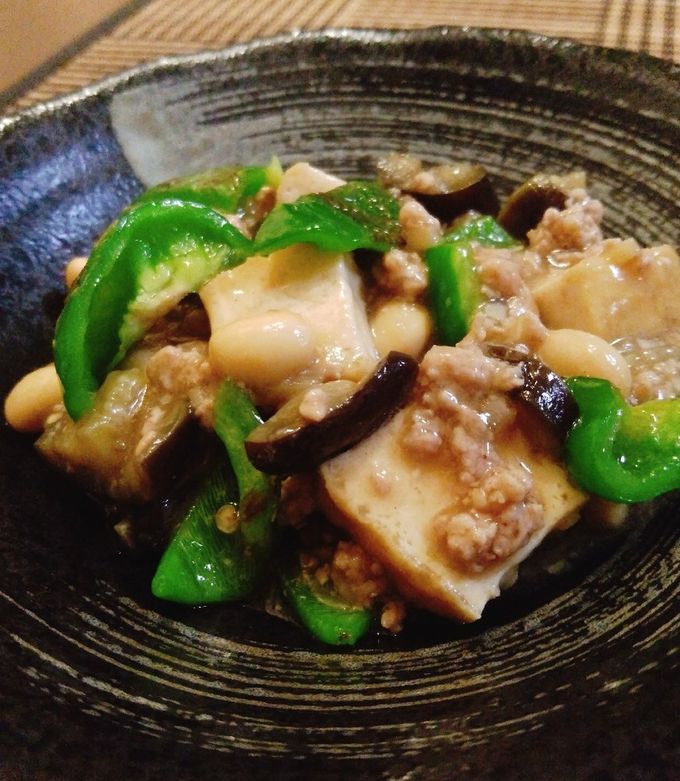 厚揚げと夏野菜のそぼろ煮＊ by ねずみんパラダイス 【クックパッド