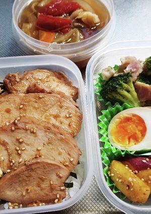 旦那弁当(7/1)ビビンバ丼風?!-レシピのメイン写真