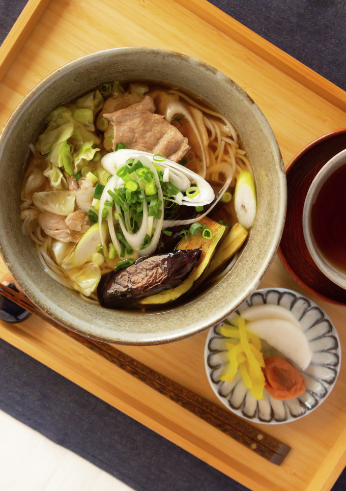 揚げなすと豚肉の和そば風-レシピのメイン写真