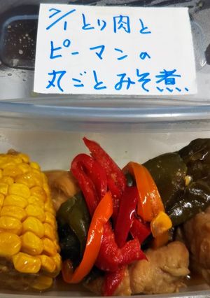 鶏肉とピーマンの丸ごとみそ煮-レシピのメイン写真