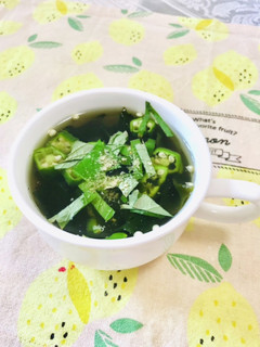 さっぱり♫オクラとわかめのスープ-レシピのメイン写真