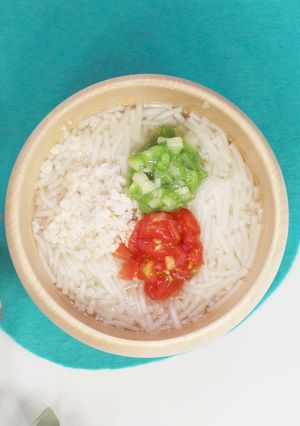 【離乳食後期】夏野菜×ささみのそうめん-レシピのメイン写真