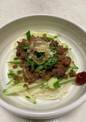 ピリ辛♪ジャージャー麺風そうめん-レシピのメイン写真