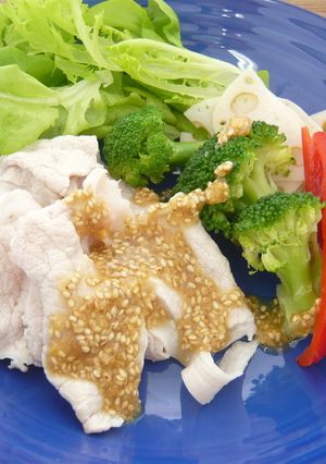 ゆで豚肉のごまだれ-レシピのメイン写真