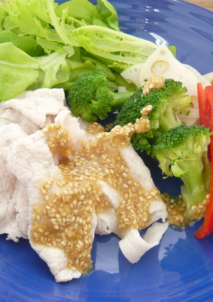 ゆで豚肉のごまだれ-レシピのメイン写真