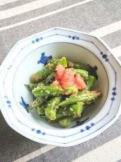 いんげんの明太子あえ-レシピのメイン写真