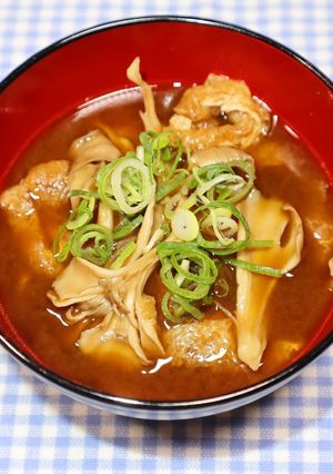 ヒルナンデス☆乾燥舞茸・油揚げの味噌汁-レシピのメイン写真