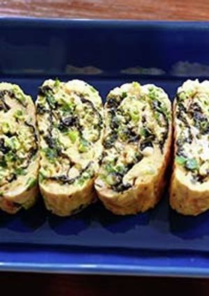 焼き海苔とネギの白だし巻き玉子-レシピのメイン写真