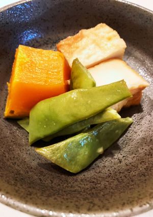 かぼちゃとモロッコインゲンの厚揚げ煮-レシピのメイン写真