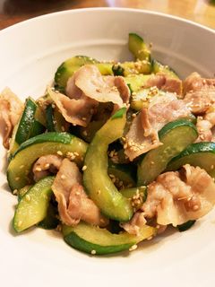 豚バラ肉ときゅうりの中華炒め!-レシピのメイン写真