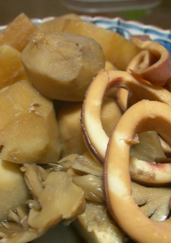 舞茸入り！いかと根菜の煮物-レシピのメイン写真